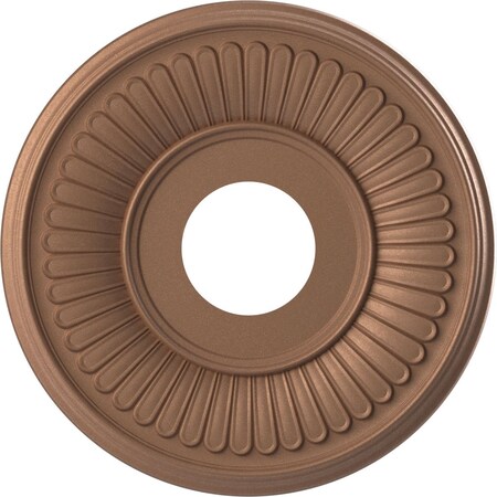 Ekena Millwork Berkshire Thermoformed PVC Ceiling Medallion Fits Canopies up to 5 3/4-in., Aged Copper CMP13BECAC